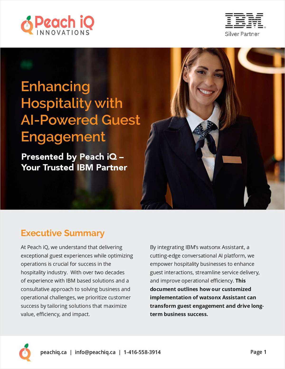 Peach iQ Hospitality Solution Brief
