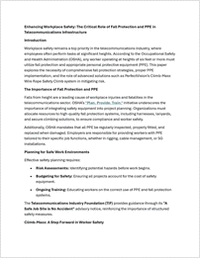 Enhancing Workplace Safety - The Critical Role of Fall Protection and PPE in Telecommunications Infrastructure