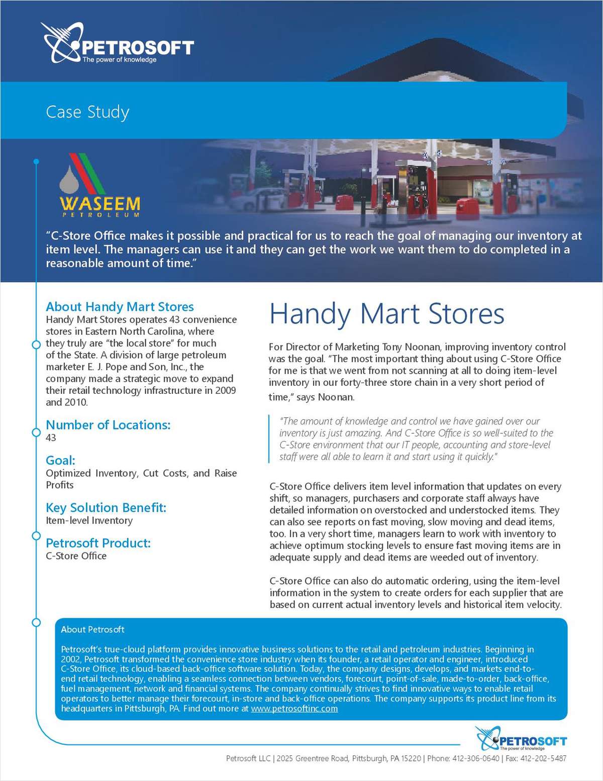 Case Study Handy Mart Stores Free Case Study