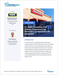 E.J. Pope Streamlines their Tobacco Promotions with Petrosoft's Certified Altria API Integration