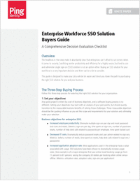 Enterprise Workforce Single Sign-On Solution Buyers Guide and Checklist