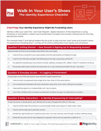 Walk In Your User's Shoes The Identity Experience Checklist