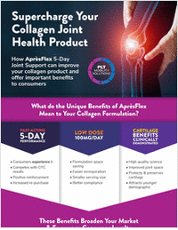 Supercharge collagen joint health products to support flexibility, mobility and healthy cartilage thickness -- infographic