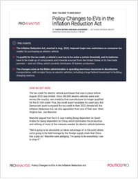 Policy Changes to EVs in the Inflation Reduction Act