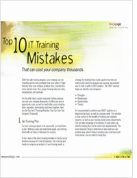 Top Ten IT Training Mistakes That Can Cost Your Company Thousands