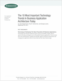 Forrester Report: The 10 Most Important Technology Trends in Business Application Architecture Today