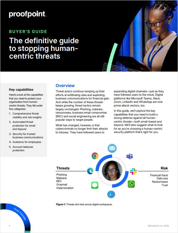 Buyer's Guide The Definitive Guide To Stopping Humancentric Threats