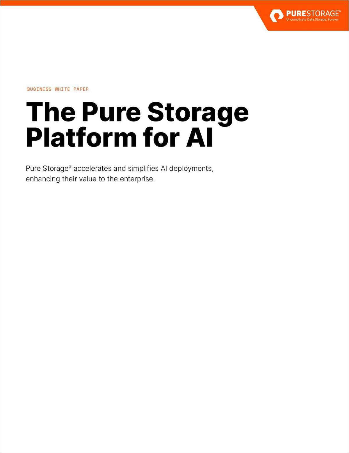 The Pure Storage Platform for AI