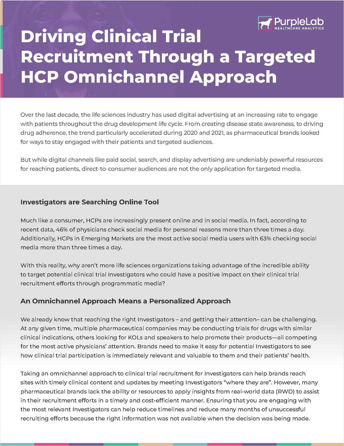 Driving Clinical Trial Recruitment Through a Targeted HCP Omnichannel Approach