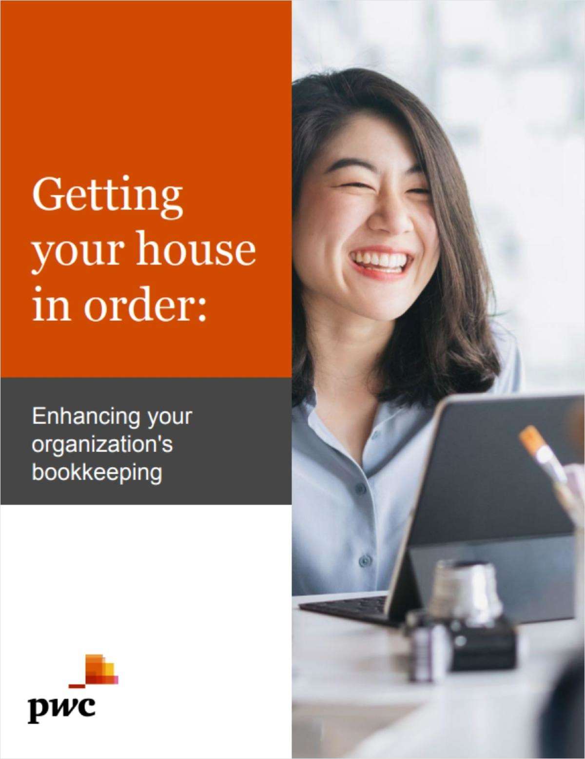 Getting your house in order: Enhancing your organization's bookkeeping