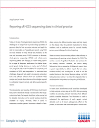 Reporting NGS Sequencing Data in Clinical Practice
