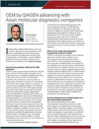 OEM by Qiagen Advancing with Asian Molecular Diagnostic Companies
