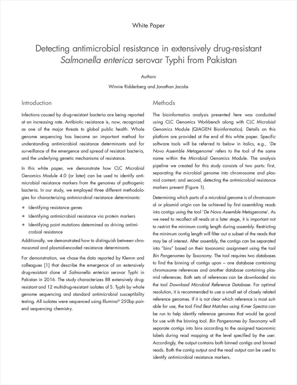Detecting Antimicrobial Resistance in Extensively Drug-Resistant Salmonella enterica Serovar Typhi from Pakistan