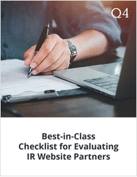 Best-in-Class Checklist for Evaluating Investor Relations Website Partners