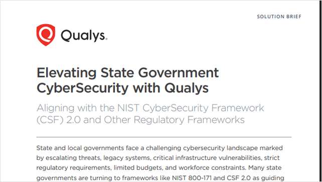 Elevating State Government CyberSecurity with Qualys