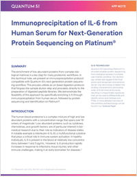 Immunoprecipitation of IL-6 From Human Serum for Next-Generation Protein Sequencing on Platinum