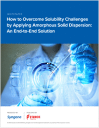 How to Overcome Solubility Challenges by Applying Amorphous Solid Dispersion: An End-to-End Solution
