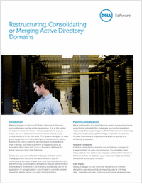 Restructuring, Consolidating, and Merging Active Directory, What You Need to Know Before You Start