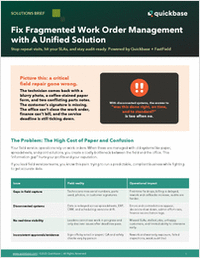 Fix Fragmented Work Order Management with A Unified Solution