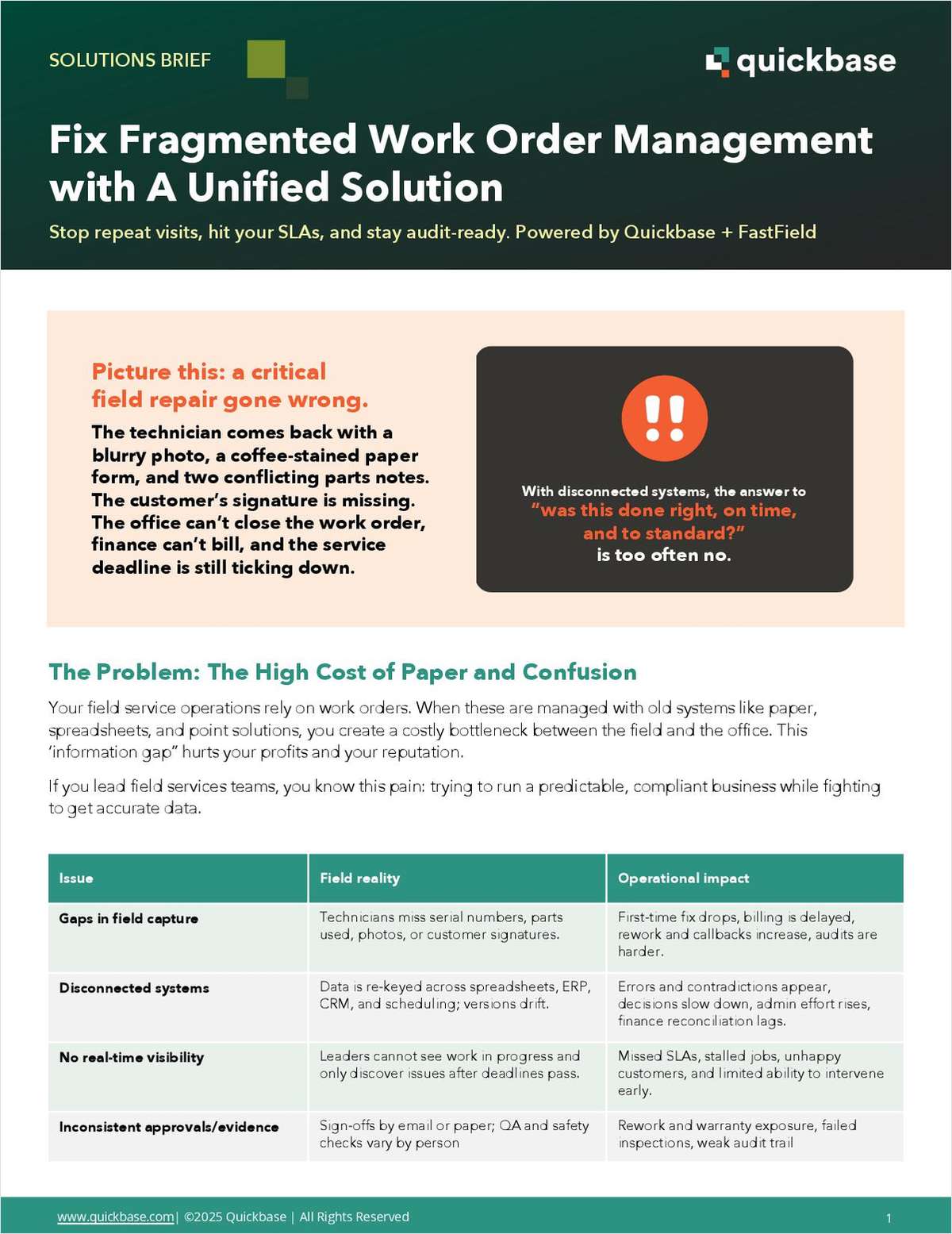 Fix Fragmented Work Order Management with A Unified Solution