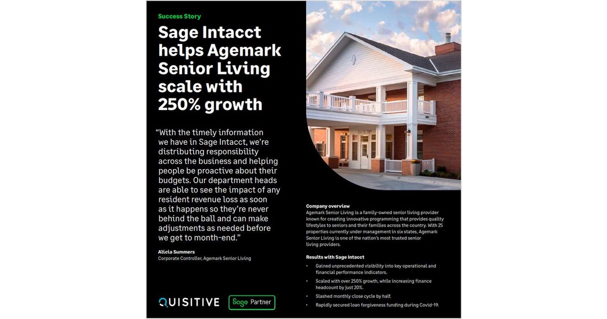 Sage Intacct Helps Agemark Senior Living Scale with 250 Growth Free
