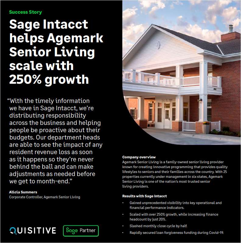 Sage Intacct Helps Agemark Senior Living Scale with 250% Growth