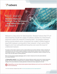 Five Ways Modern Malware Defeats Your Defenses...And What You Can Do About It