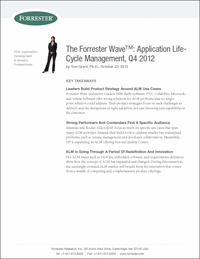 The Forrester Wave™: Application Life-Cycle Management, Q4 2012