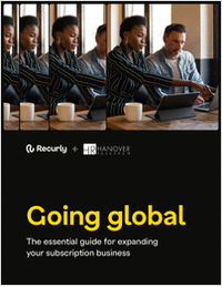 Going Global The essential guide for expanding your subscription business