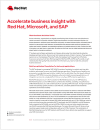 Accelerate Business Insight with Red Hat, Microsoft, and SAP
