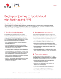 Begin your journey to hybrid cloud with Red Hat and AWS