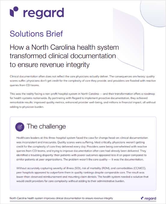 How a North Carolina health system transformed clinical documentation to ensure revenue integrity