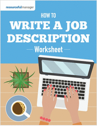 How To Write A Job Description Worksheet