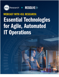 Essential Technologies for Automated IT Operations with 451 Research