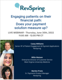 Engaging patients on their financial path: Does your payment solution measure up?