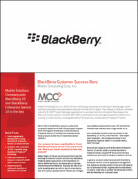Enterprise Feedback: Why Mobile Computing Corp. Inc. Chose BlackBerry 10