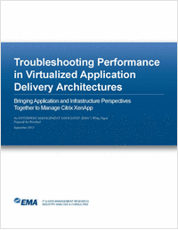 Troubleshooting Performance in Virtualized Application Delivery Architectures