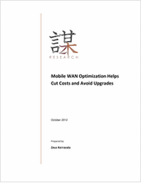 Mobile WAN Optimization Can Help Cut Costs and Avoid Upgrades