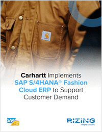 Carhartt Implements SAP S/4HANA Fashion Cloud ERP to Support Customer Demand​