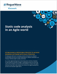Static Code Analysis in an Agile World