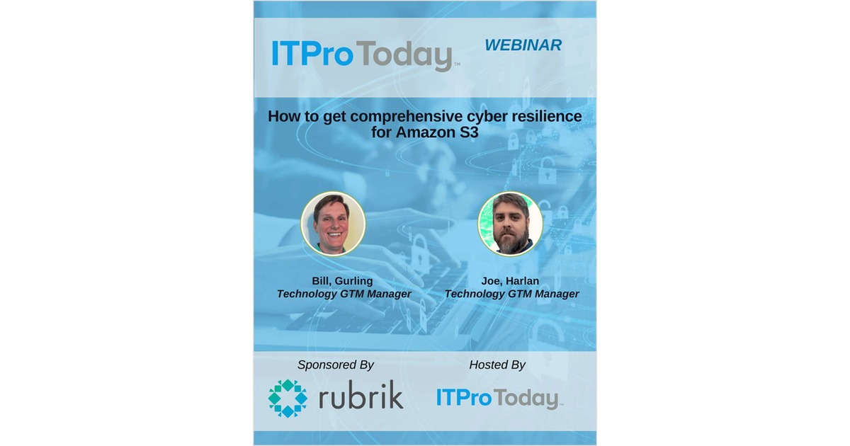 Comprehensive Cyber Resilience for Amazon S3 Free inar