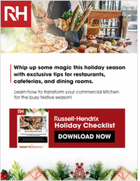 Unlock Hospitality Dining Success: The Russell Hendrix 2023 Holiday Prep Checklist