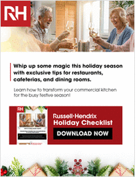 Unlock Healthcare & Retirement Dining Success: The Russell Hendrix 2023 Holiday Prep Checklist