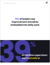 76% of leaders think improvement is embedded. Only 39% of frontline supervisors agree.