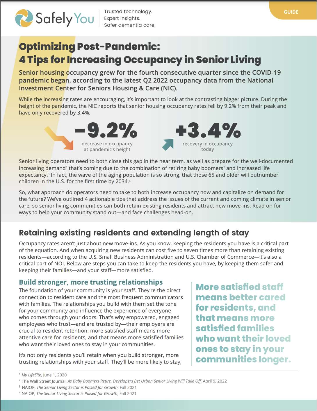 4 Ways to Accelerate Senior Living Occupancy Rate Post-Pandemic