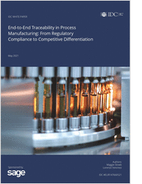 Regulatory Compliance to Competitive Differentiation for Process  Manufacturing
