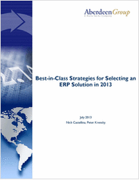Aberdeen Group -- Best-in-Class Strategies for Selection an ERP Solution in 2013