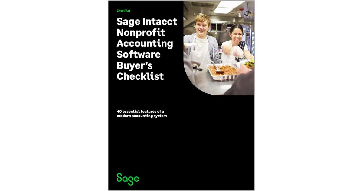 Nonprofit Accounting Software Buyer's Checklist
