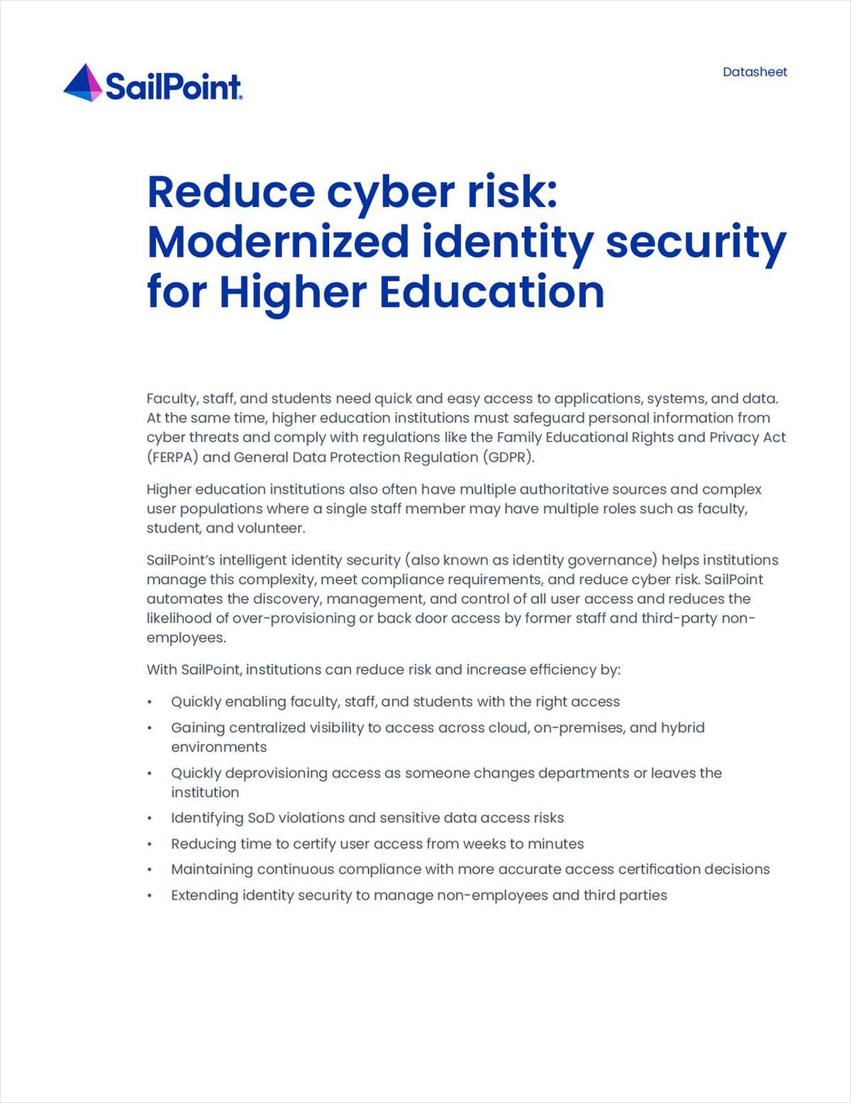 Reduce Cyber Risk: Modernized Identity Security for Higher Education