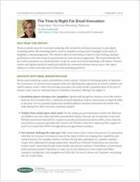 Forrester's The Time is Right for Email Innovation